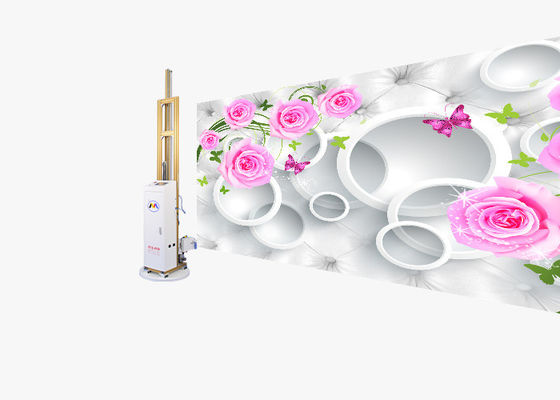 220v 7m2 / H เครื่องพิมพ์ติดผนังโดยตรงเครื่องพิมพ์อิงค์เจ็ทผนังอัตโนมัติ