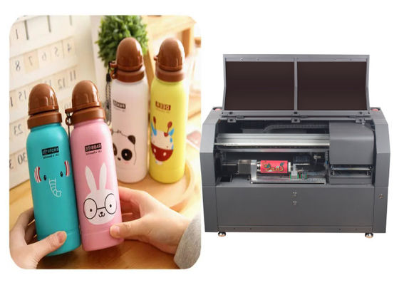 เครื่องพิมพ์ Uv กระบอก Cmykw อัตโนมัติ 5 สีฉลากขวดจิตรกรรมพิมพ์ความยาว 150-300mm