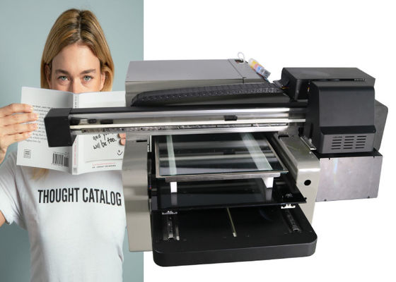 3D CMYKW 5 สี USB DTG A3 Uv มัลติฟังก์ชั่เครื่องพิมพ์ Flatbed อัตโนมัติ
