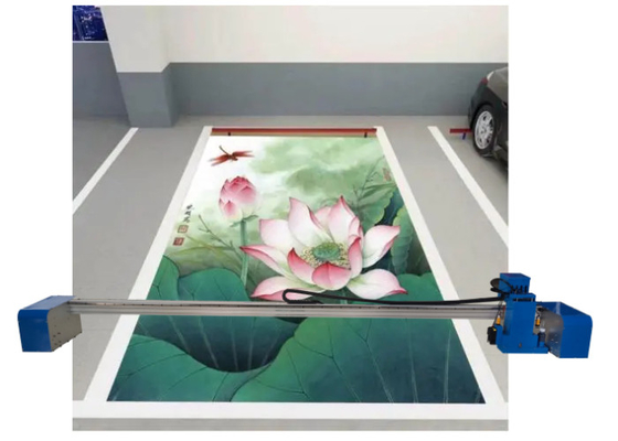 แผนผังที่จอดรถบนพื้น 2.4m เครื่องพิมพ์ Flatbed มัลติฟังก์ชั่น 3d รูปภาพ 2880 Dpi Uv Ink
