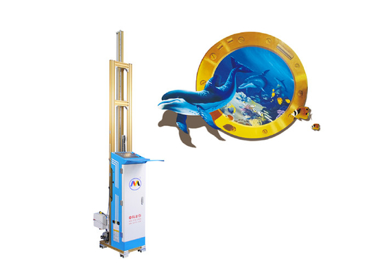 เครื่องพิมพ์ผนังแนวตั้ง Zkmc 3d การติดตามพื้นผิวอัตโนมัติ 5 เมตรราง 2880dpi
